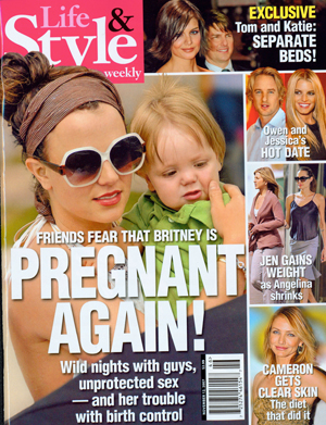 Illustration for article titled Today In Tabloids: TomKat May or May Not Split, Britney Snorts, L.C. Dates